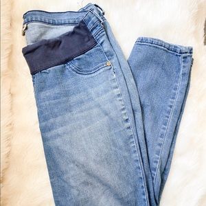 Indigo blue maternity skinny jeans